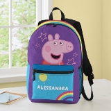 peppa pig rainbow and stars backpack